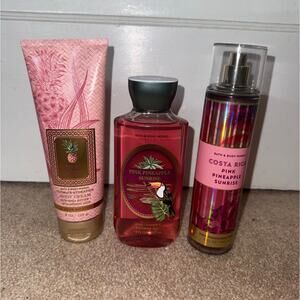 New Bath & Body Works Pink Pineapple Sunrise Set
